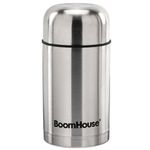 Термос 0,8 л для еды/напитков с широким горлом, BOOMHOUSE (БУМХАУ) WIDE, нержавеющая сталь SUS304, серебристый, 700319