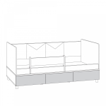 Кровать Эйп 11.40 белая шагрень