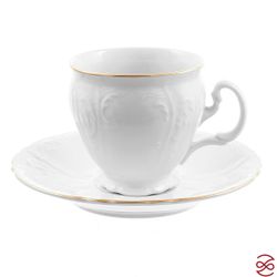 Набор кофейных пар Bernadotte Белый узор 170 мл(6 пар)