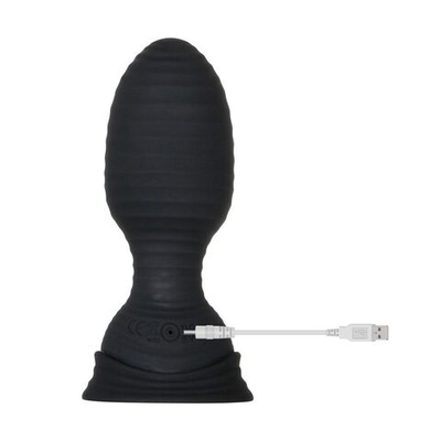 Черная анальная пробка с вибрацией и функцией расширения Shape Shifter - 11,7 см. (Цвет: черный)