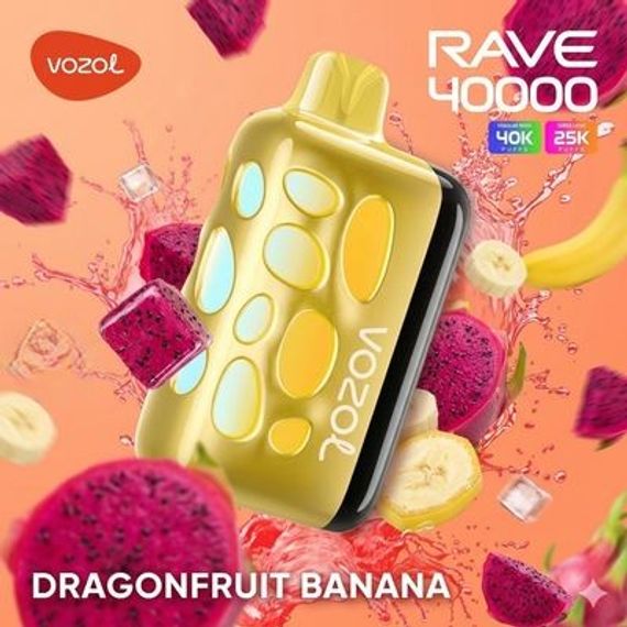VOZOL RAVE 40000 - Dragon Fruit Banana (5% nic)