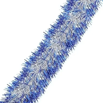 Мишура 2м 9см «Серебряный блеск» синий