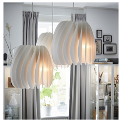 IKEA SKYMNINGEN  (ИКЕА СКЙМНИНГЕН)  -  Подвесной светильник, белый, 42 см