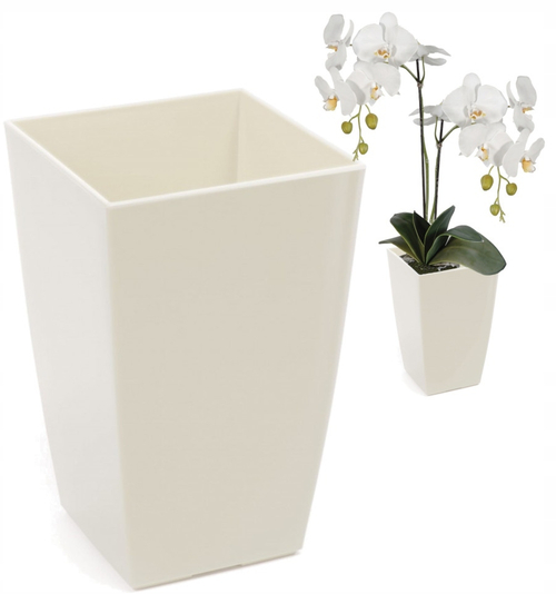 ГОРШОК Д/ЦВЕТОВ FINEZJA 125Х125 КРЕМОВЫЙ LA377-74