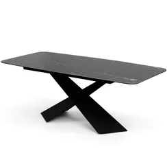 Обеденный стол Reagan 200х100 см, черная керамика