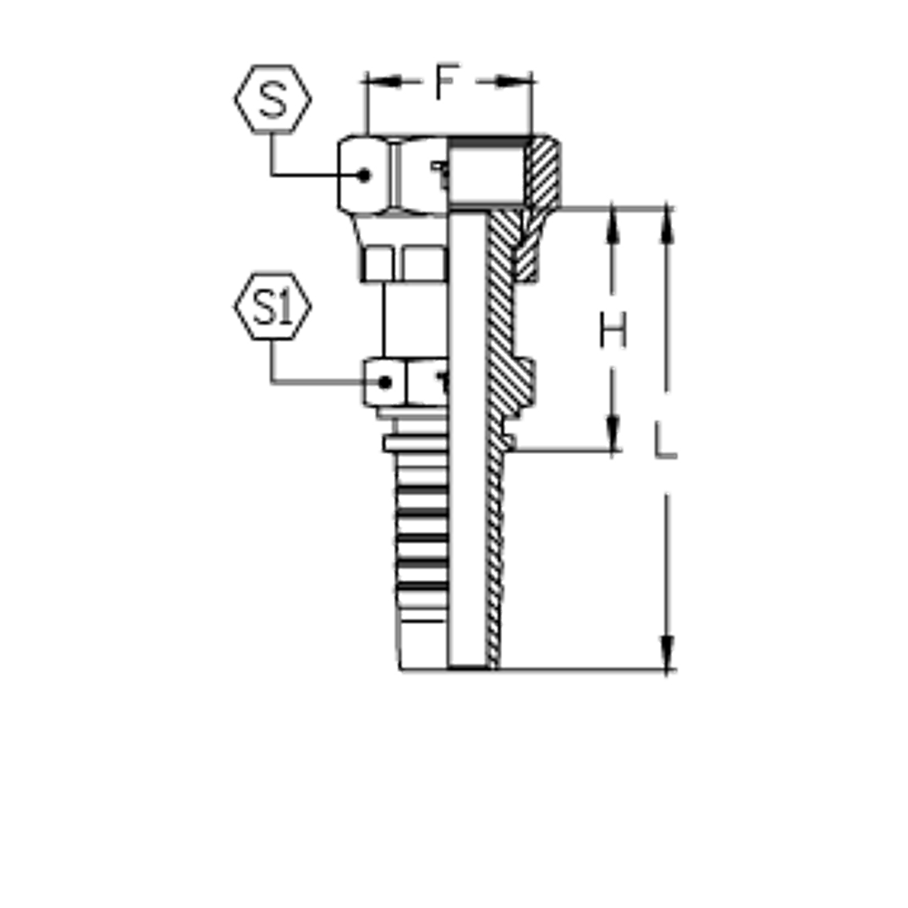 Фитинг DN 12 ORFS (Г) 13/16