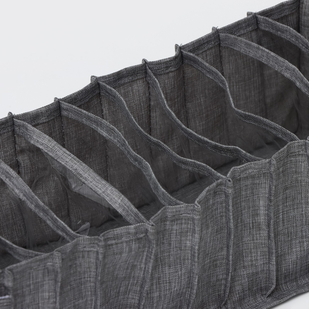 Органайзер для белья 11 ячеек, 35х14х13 см, цвет серый