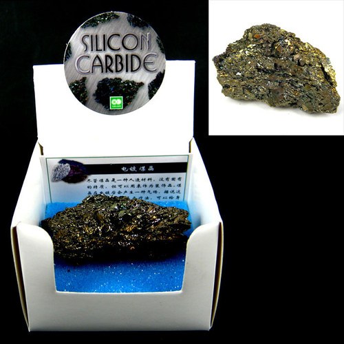 Карбид Кремния минерал/камень в коробочке Real Minerals Collection