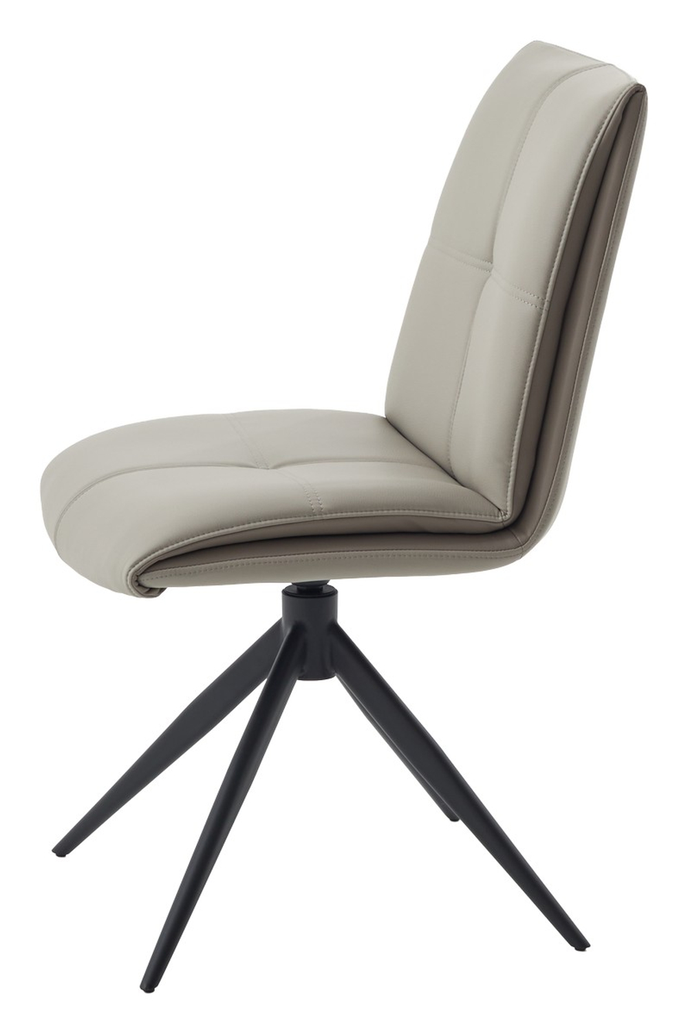 Стул М-City DISAUR Вигге (Vigge) поворотный на поворотный на 360 градусов, Hf017-11, Hf017-12 Бежевый, Экокожа, Черный каркас