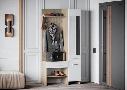 Прихожая Домино-2У Стиль белая