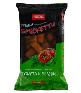 ГРЕНКИ РЖАНО-ПШЕНИЧНЫЕ ТОМАТ-ЗЕЛЕНЬ 100ГР