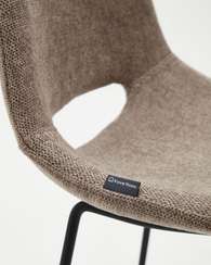 Полубарный стул Zahara, 65 см, коричневый с черными ножками