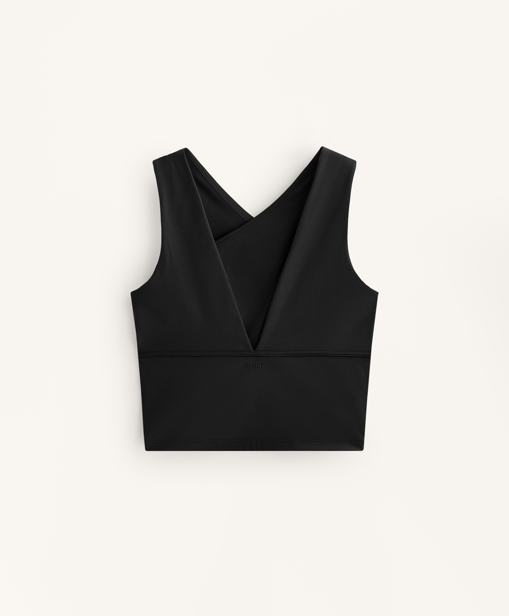 Oysho Кроп-топ Compressive, черный