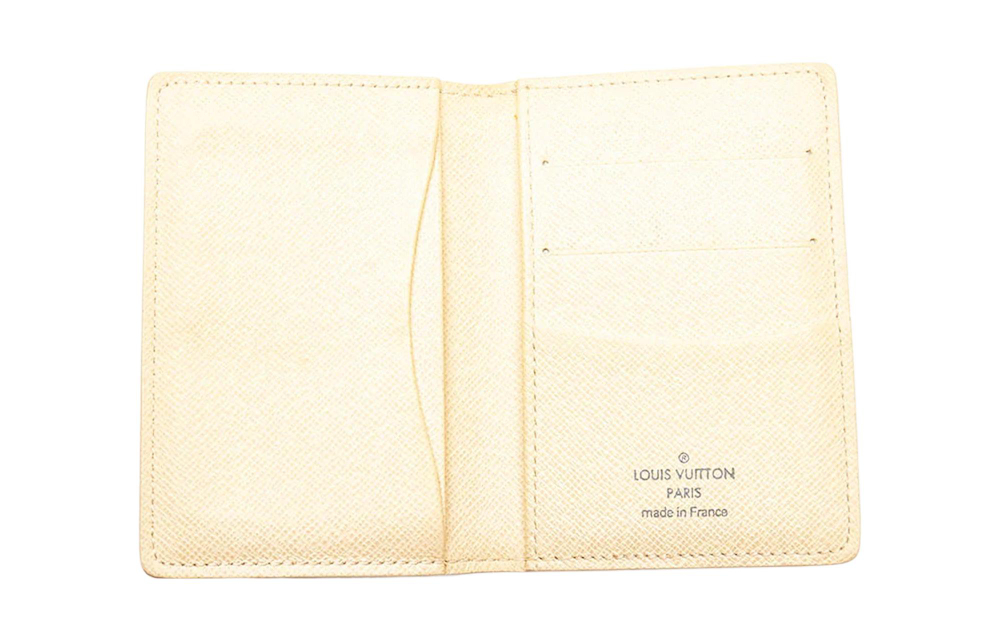 LOUIS VUITTON Brand Logo Coated Canvas Passport Holder Unisex White