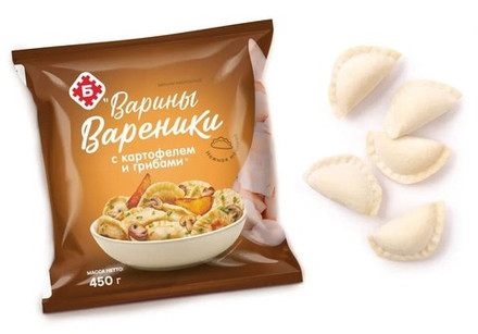 "Варины вареники с картофелем и грибами" 450г. Брест