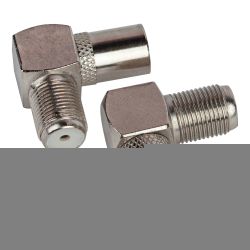 Переходник ЭРА гнездо F-штекер TV угловой упаковка 100 шт.