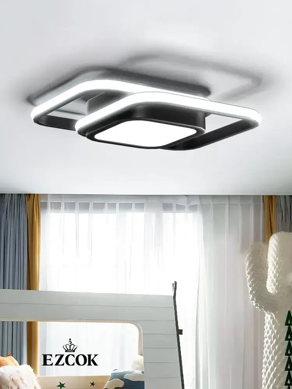 Люстра потолочный светильник, 36 Вт, 1 источника света, Подходит для кухни, спальни, детской комнаты, коридора