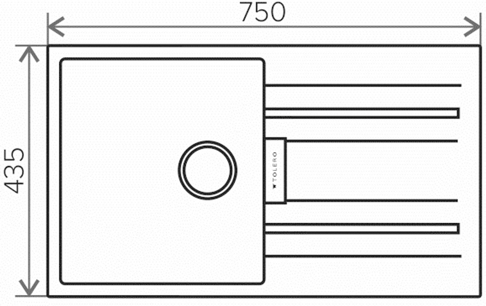 Мойка TOLERO LOFT TL-750 белый №923