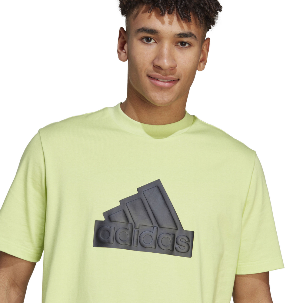 Мужское теннисное поло adidas Future Icon Badge Of Sport T-Shirt Men - Lime, Black