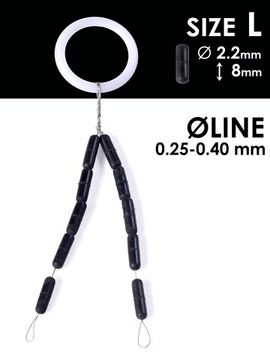 Стопоры резиновые Salmo RUBBER CYLINDER STOPS р.003L 10шт.