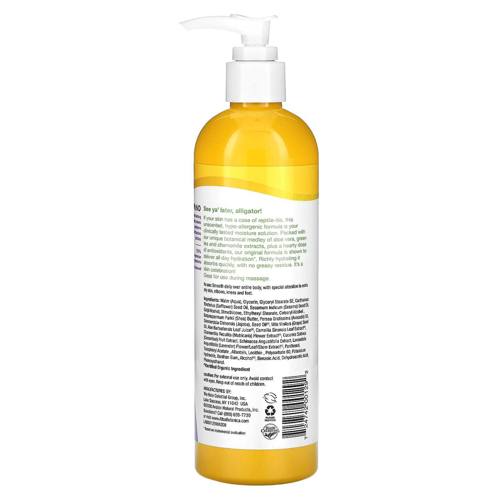 Alba Botanica, Very Emollient, интенсивный смягчающий лосьон для тела, оригинальный вкус, без запаха, 340 г (12 унций)