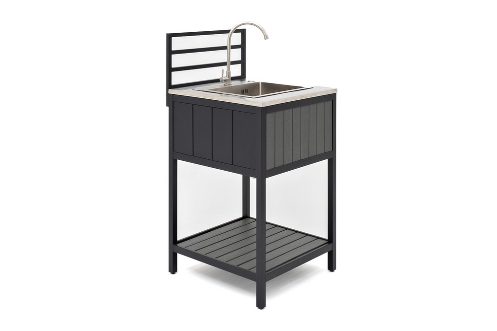 Модуль уличной кухни из алюминия БЕЙС (мойка из нержавеющей стали)