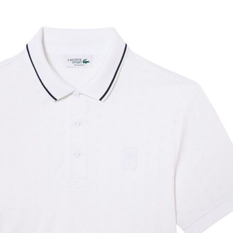 Мужское теннисное поло Lacoste Ultra Dry Heritage Tennis - white