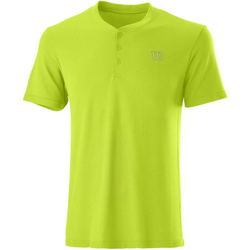 Мужское теннисное поло Wilson M Power Seamless Henley II - lime popsicle