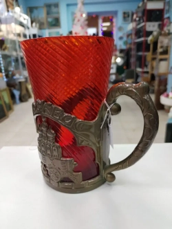 Подстаканник Москва Царь колокол, силумин,рубиново