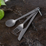 Набор титановых приборов Naturehike TZD11 NH19T011-D (ложка, вилка, нож)