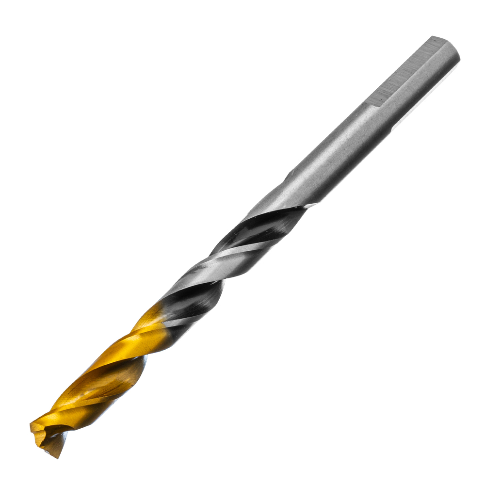 Сверло спиральное по металлу 7,5 x 109мм, Р6М5, Golden Tip, многогранная заточка Denzel