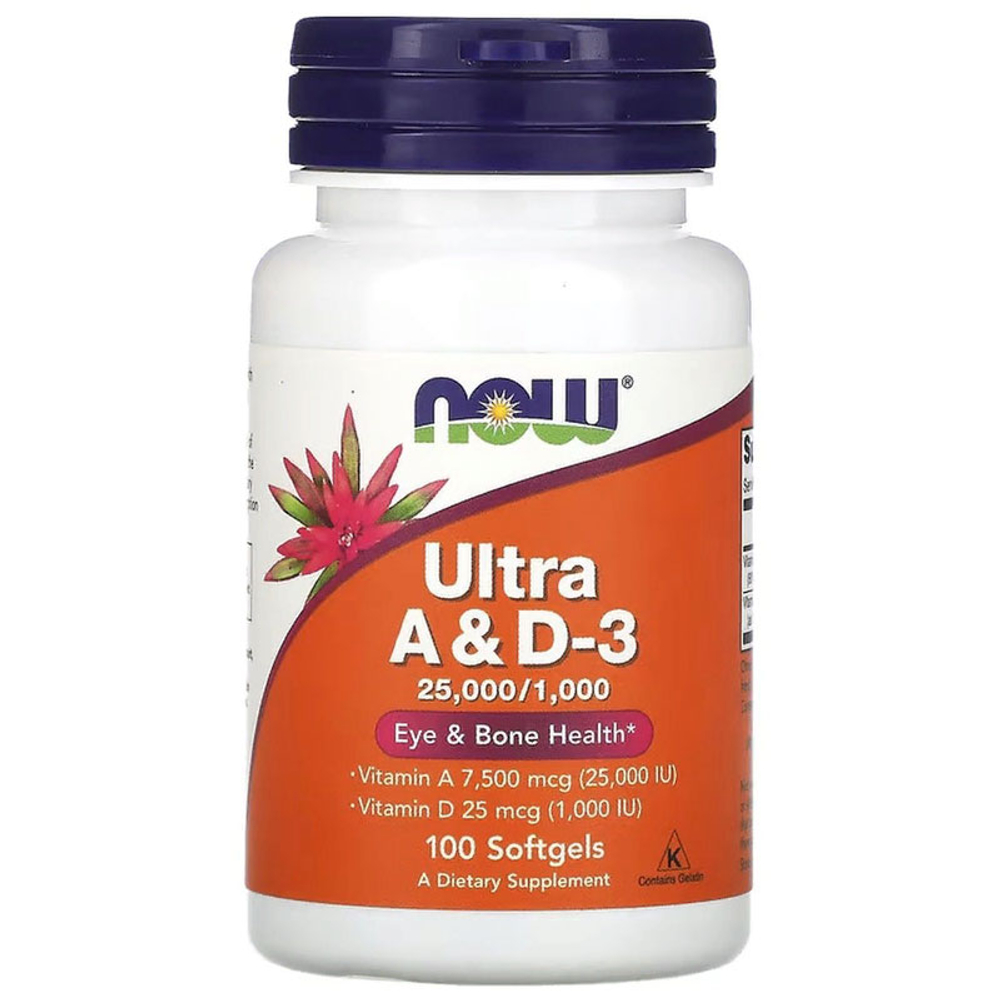 NOW Ultra A & D 25000 / 1000 IU (100 капс.)