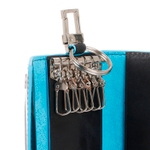 Ключница Piquadro Blue Square, синяя, 6х12х2 см