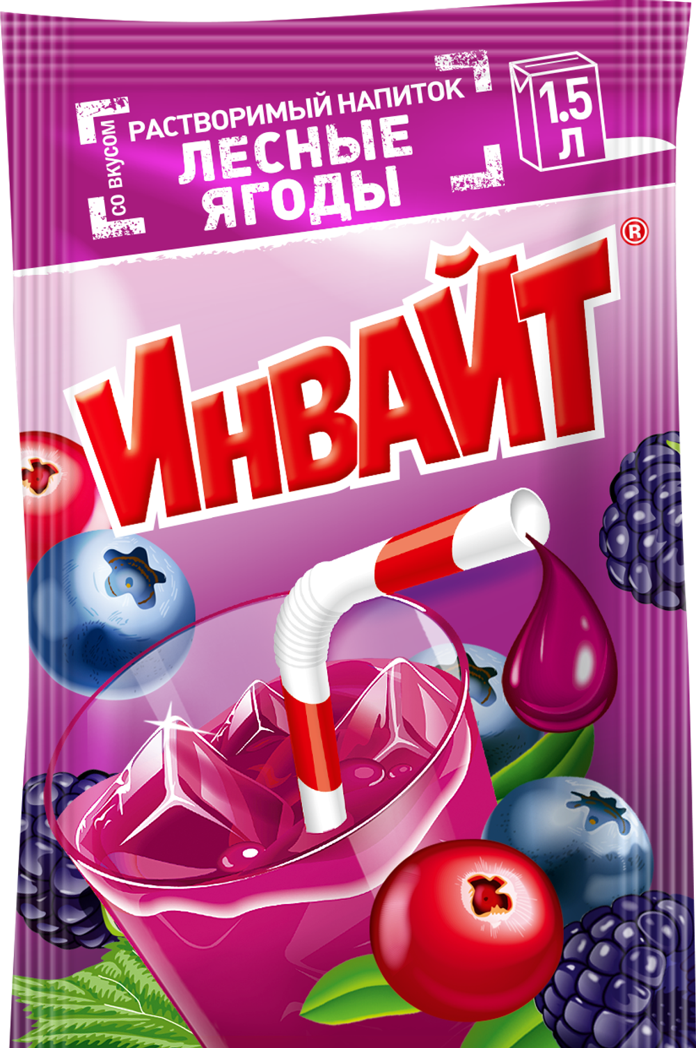 Растворимый напиток Invite лесные ягоды 12гр 24шт*6бл