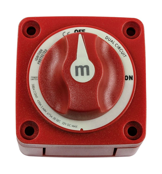 Выключатель массы "OFF-ON" (2 АКБ) 300 A, Marine Rocket