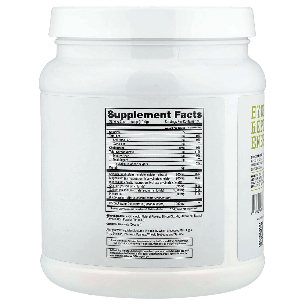 Project 1 Nutrition, электролиты, смесь для приготовления гидратирующего напитка, лимон и лайм, 981 г (34,61 унции)