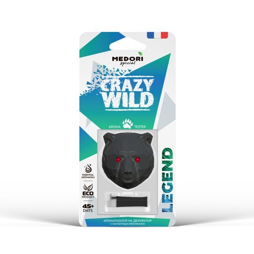 Ароматизатор на дефлектор CERAMIC, 3D голова медведя LEGEND (MEDORI)