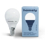 Лампа светодиодная Homsly, 6Вт, G45, Е14, 3000К