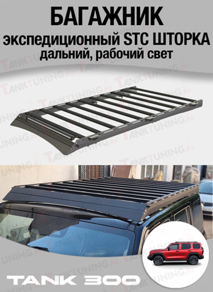 TANK300 Багажник экспедиционный STC ШТОРКА дальний и рабочий свет