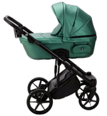 Детская коляска Adamex Lumi Air Deluxe 3 в 1 L-SM01 (ИЗУМРУД. ПЕРЛ 100% КОЖА)