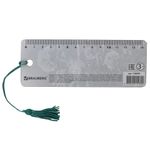 Закладка для книг с линейкой, 3D-объемная, BRAUBERG "Цветы", с декоративным шнурком, 128099