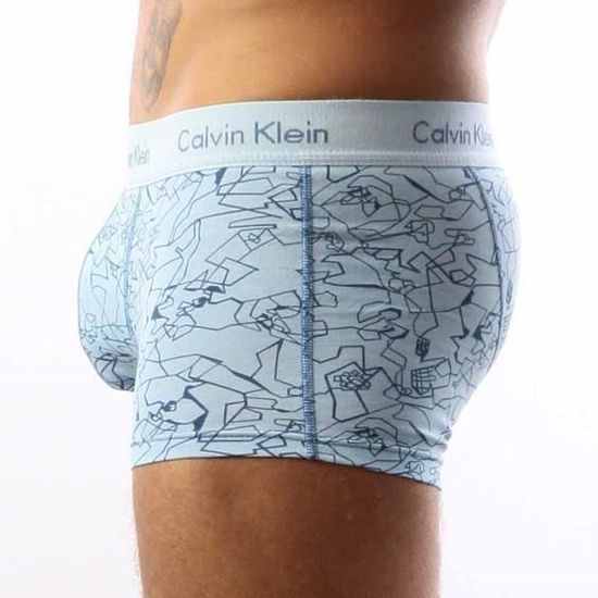 Мужские трусы боксеры Calvin Klein 365 Line голубые Print CK02179