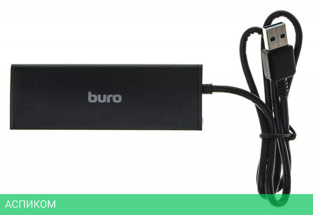 USB-хаб Buro BU-HUB4-0.5-U3.0 черный