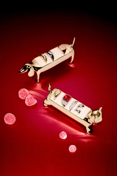 Держатель для колец dachsie, латунь