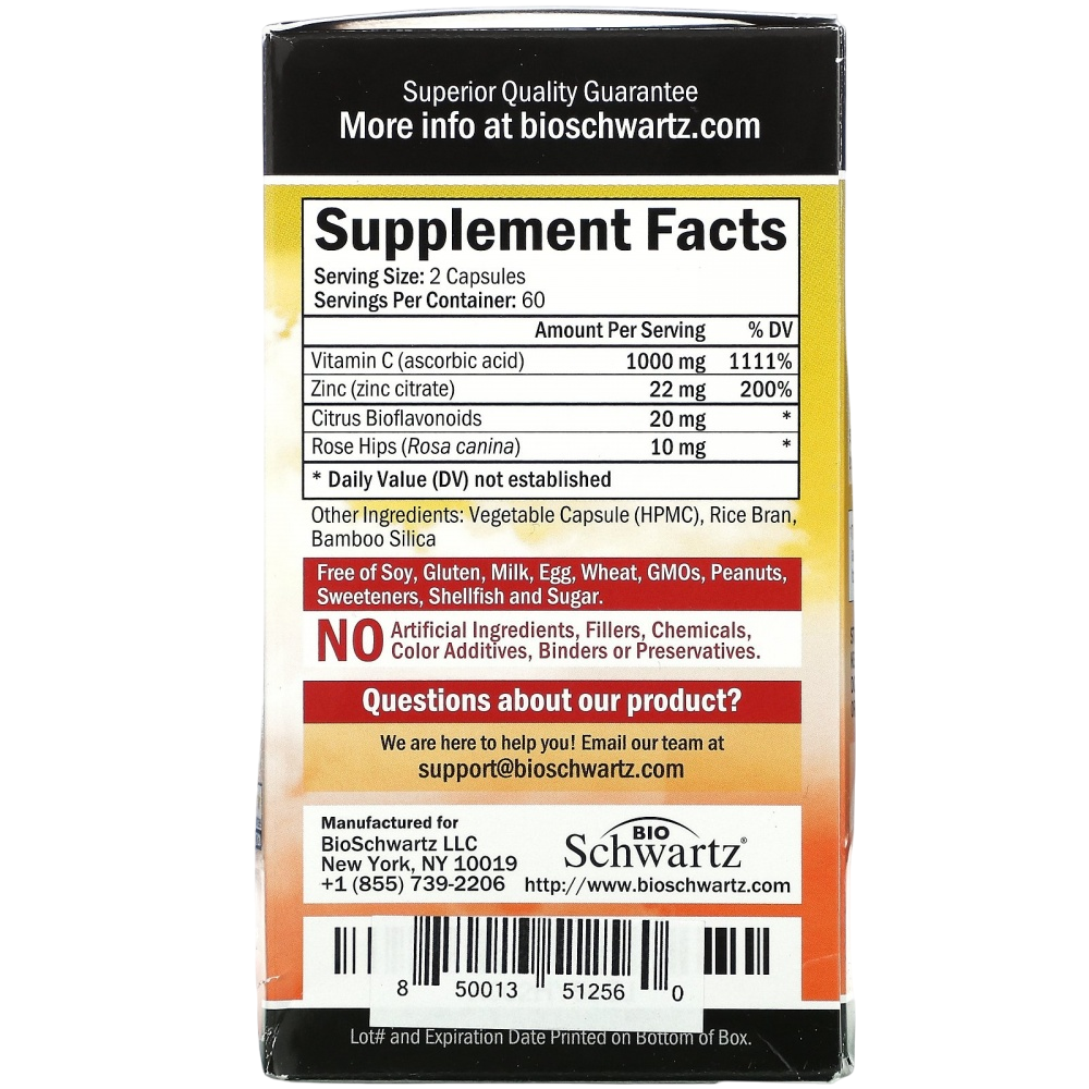 Bio Schwartz Vitamin C 120 капсул, Витамин С Комплекс