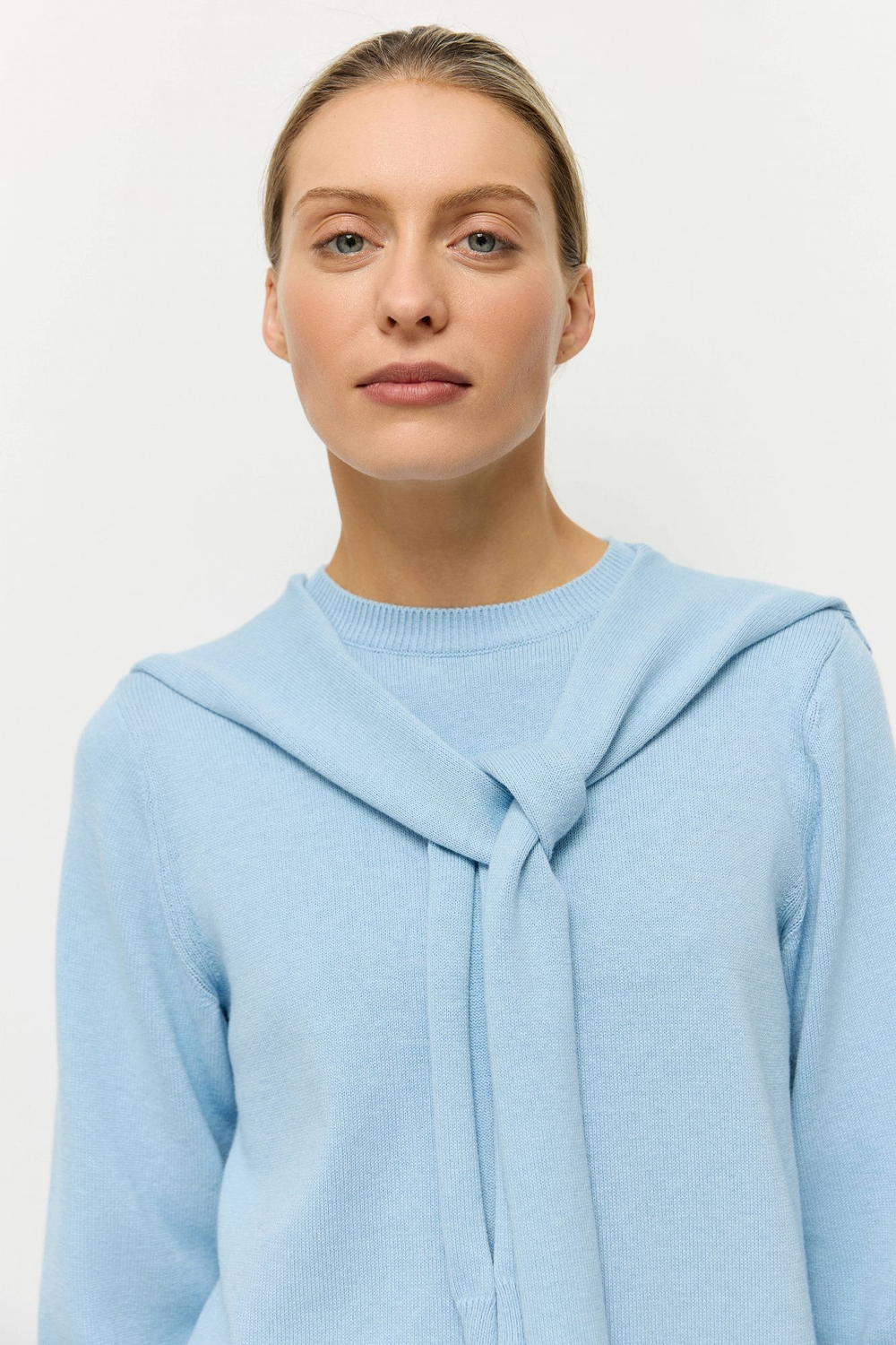 Джемпер из хлопка с кашемиром 2 в 1