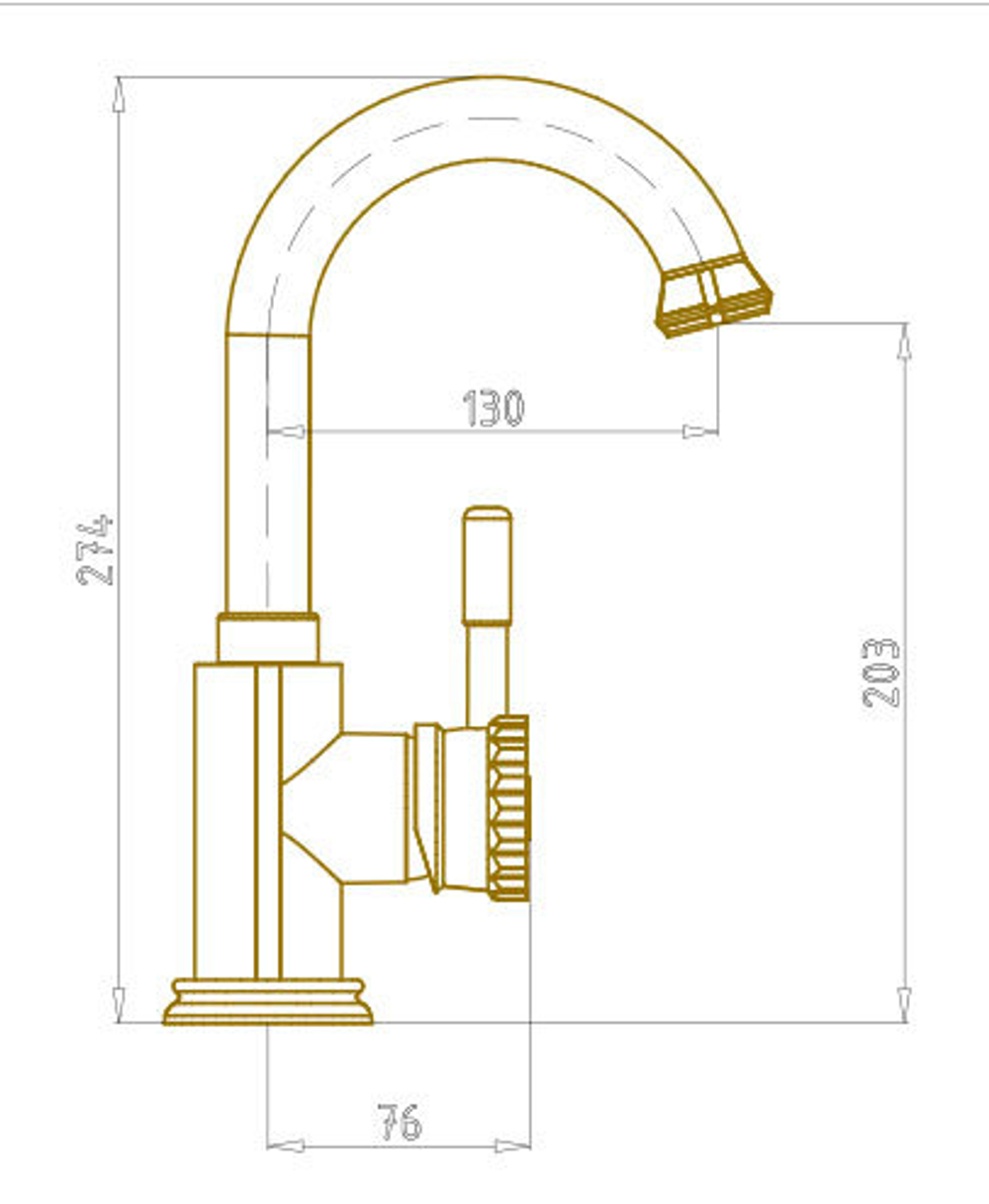 Смеситель 10127 однорычажный Bronze de Luxe