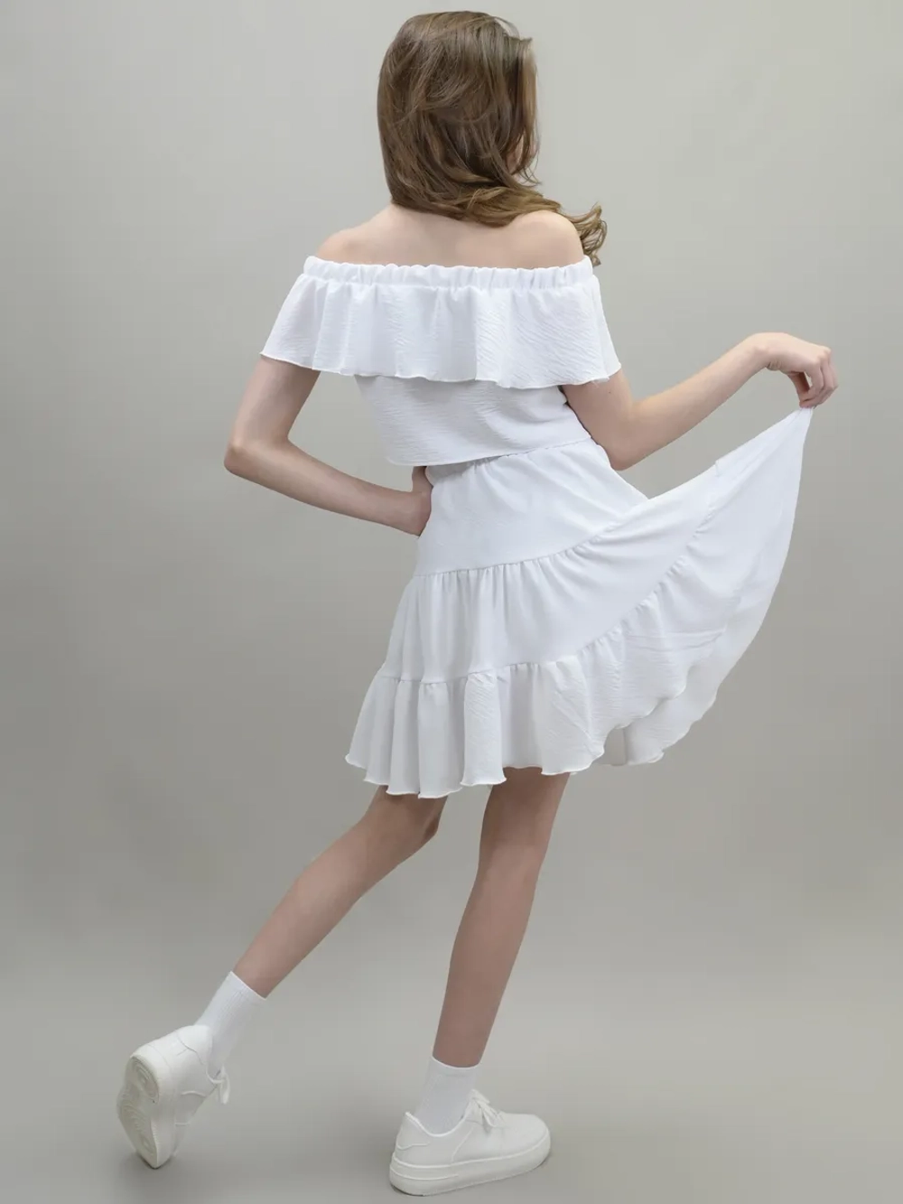 Юбка для девочки летняя с воланами ярусная