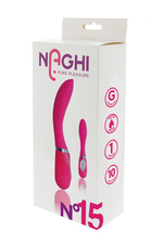 Розовый вибратор для G-стимуляции NAGHI NO.15 - 20 см. (Цвет: розовый)