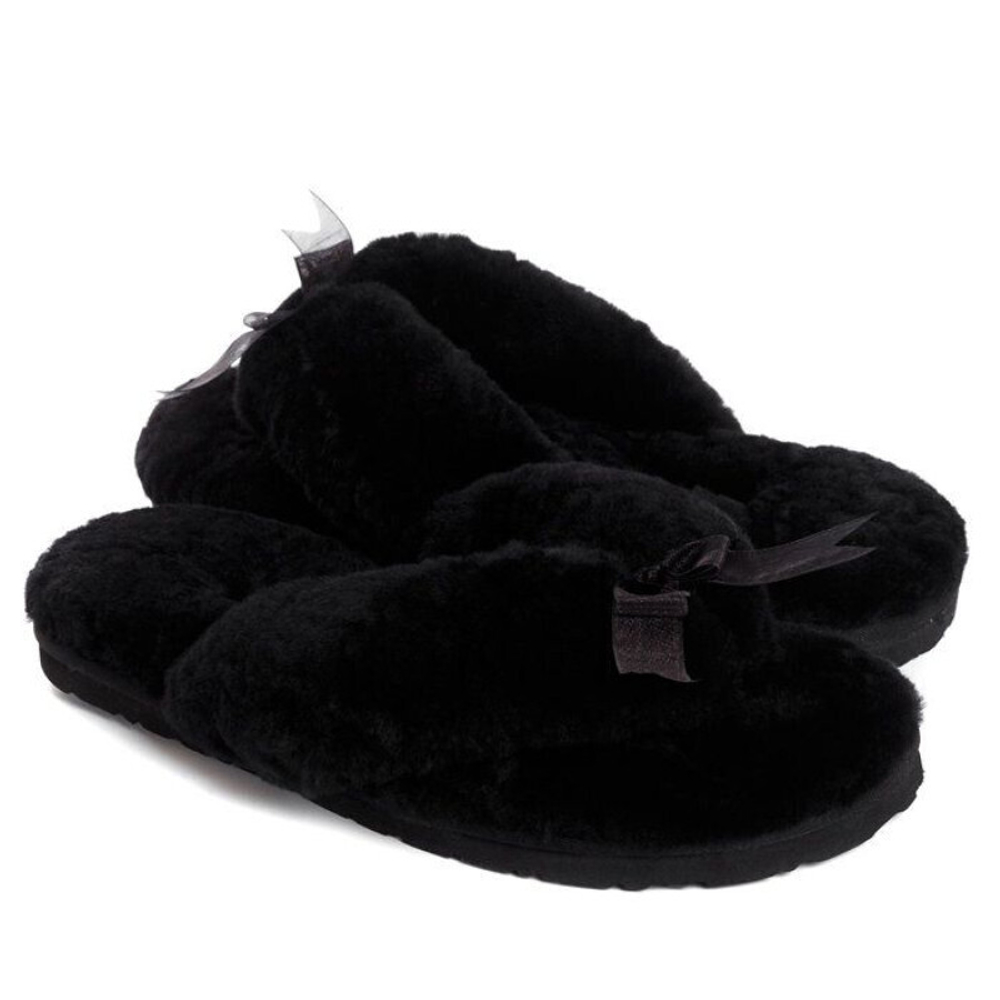 Ugg Fluff Flip Flop II — Black
